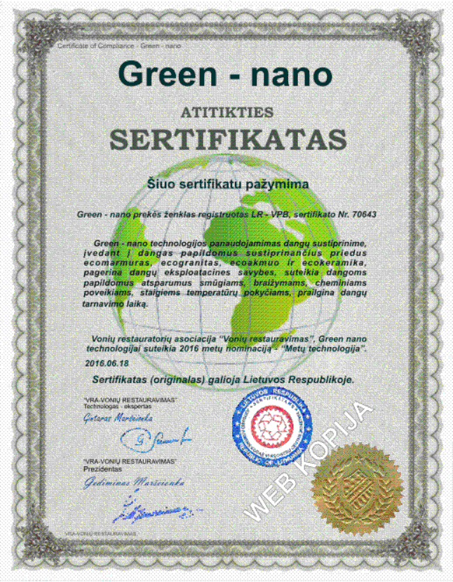 Vonios restauravimas - Green nano MAX technologija